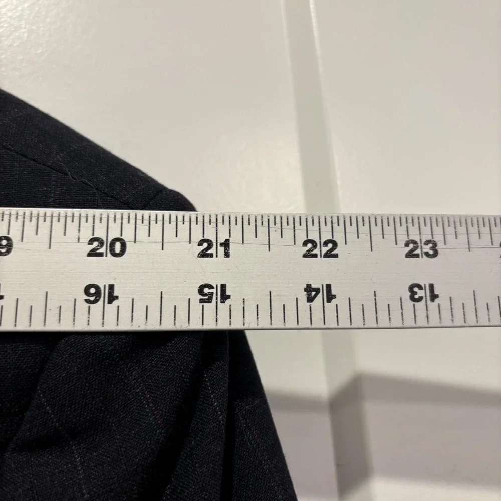 Oleg Cassini Mens Pinstripe Double Breasted Blazer Blue Peak Lapel Jacket 48R